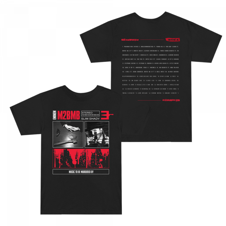 EMINEM - MTBMB TRACKLIST T-SHIRT (BLACK) Online Store