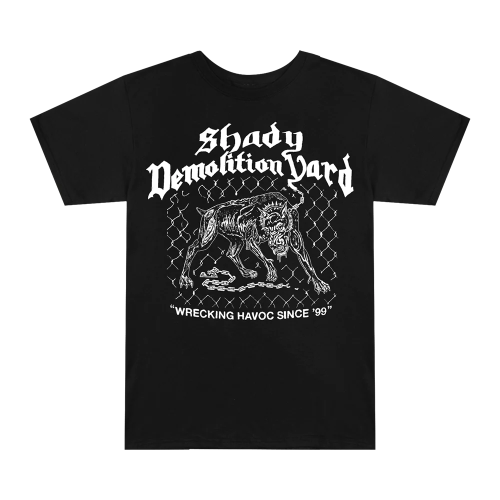 SHADY DEMOLITION JUNKYARD DOG T-SHIRT (BLACK)